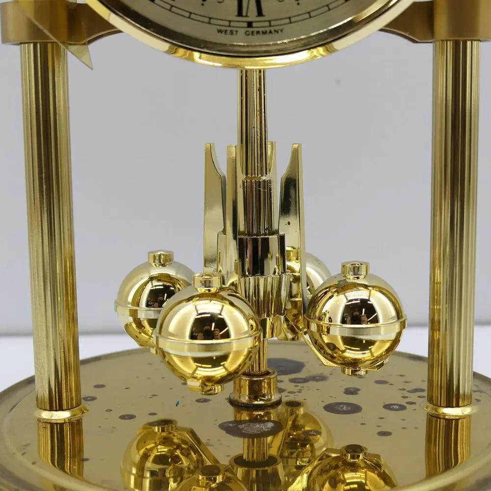 VTG Remington Multi-Quartz Anniversary Glass Domed Mantle Clock Germany See Desc